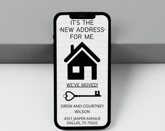 Digital Moving Announcement, Change of Address, Electronic, New Home, New address, We've Moved, Customizable, Home Sweet Home, Change Sign