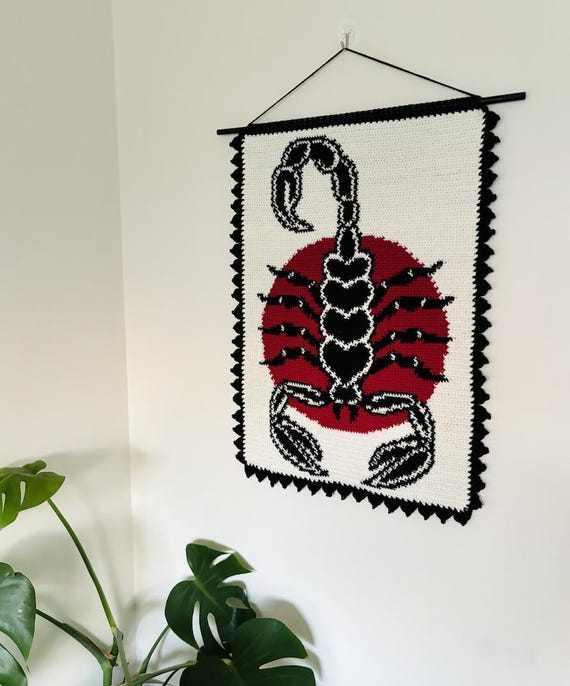 Scorpion Traditional Tattoo Crochet Tapestry Pattern - Etsy