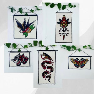 Sewing Knitting Crochet Cross Stitch Temporary Tattoo Water Resistant Fake  Body Art Set Collection