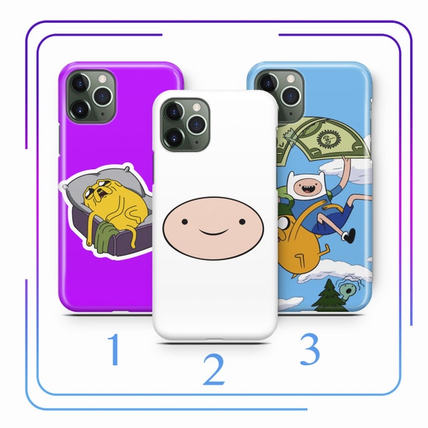 Adventure Time 1 Apple iPhone 11 12 13 14 15 Pro / Plus / Mini / Max Phone Case Cover Funny Cartoon Jake The Dog Finn The Human Space