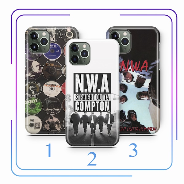 N.W.A 1 Apple iPhone 11 12 13 14 15 Pro / Plus / Mini / Max Phone Case Cover OldSchool Rapper NWA Music MTV Legends Campton California