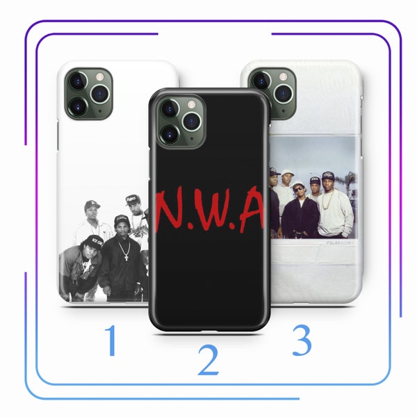 N.W.A 2 Apple iPhone 11 12 13 14 15 Pro / Plus / Mini / Max Phone Case Cover OldSchool Rapper NWA Music MTV Legends Campton California