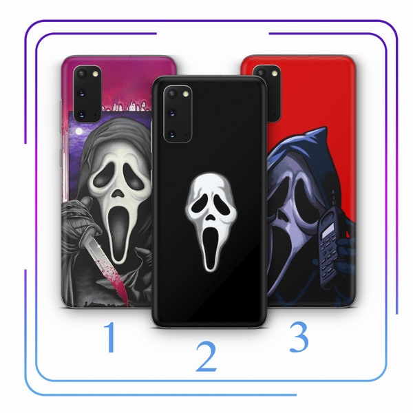 Scream 1 Phone Case Cover For Samsung S10 S20 S21 S22 S23 FE S24 Plus Ultra Funny Parody Comedy Scary Movie Mask Knife Attacker Horror