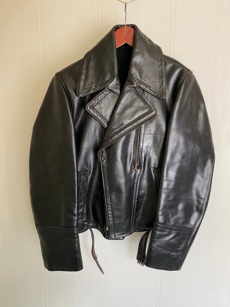18000円初 売り 新しい季節 Black sign horsehide jacket サイズ40