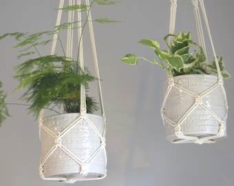 Macrame Plant Hanger No Tassel Indoor, Hanging Planter, Indoor Wall Planter, Plant Macrame Wall Hanging, Pot Hanging Basket