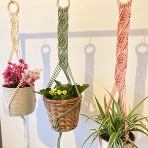 Plant Hanger Ceiling, Hanging Wall Planter, Eco Friendly Indoor Flower Basket, Minimalist Boho Pot Holder, Cute Plant Display