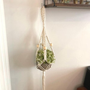Miniaturowy wieszak na rośliny, uchwyt na doniczki z bawełnianej liny makramowej, dekoracja ścienna w stylu boho sukulent, mały wiszący kosz do wnętrz, uchwyt na kaktusy