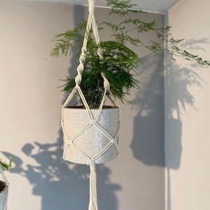 Pflanzenaufhänger Innen, Makramee-hängender Wandpflanzer, Decken-Pflanzenhalter, künstlicher Blumenkorb, abschließender Efeu-Pflanzenhalter