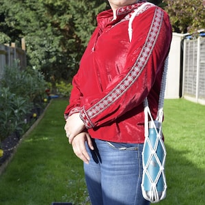 Porte-bouteille, Sac de transport pour gobelet en macramé, Accessoires de voyage en coton, Cadeau pour promeneur de chien pour les amoureux de la nature, Porte-gobelet écologique