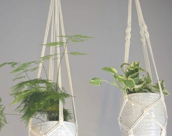 Macrame Plant Hanger No Tassel Indoor, Hanging Planter, Indoor Wall Planter, Plant Macrame Wall Hanging, Pot Hanging Basket