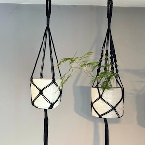 Macrame Ceiling Plant Hanger Indoor, Hanging Wall Planter, Macrame Wall Hanging, Plant Lover Gifts, Eco Friendly Minimalist Style Pot Holder