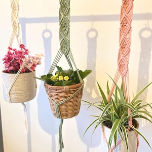 Plant Hanger Ceiling, Hanging Wall Planter, Eco Friendly Indoor Flower Basket, Minimalist Boho Pot Holder, Cute Plant Display