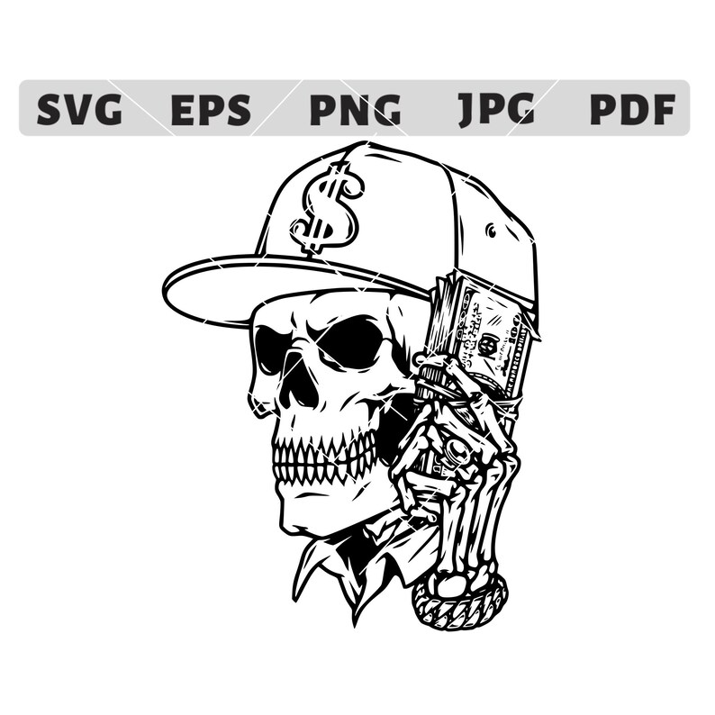 Skeleton Hand Holding A Dollar Bill SVG Skeleton Holding Etsy