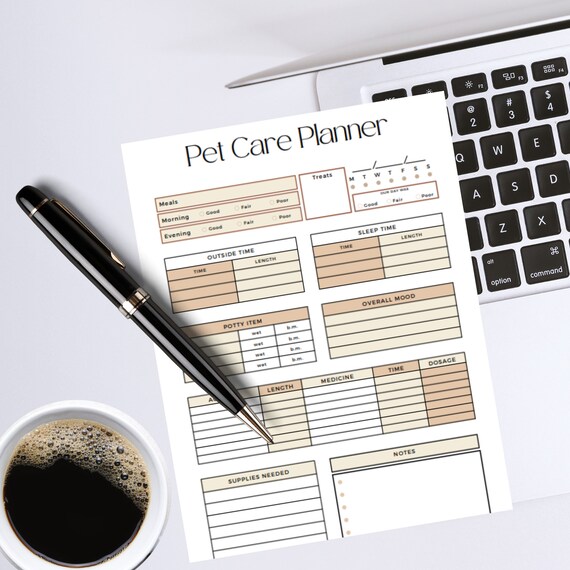 Printable Pet Planner Bundle Fillable Planner Templates - Etsy