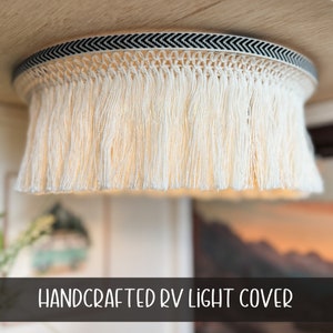 Cubierta de luz para RV, decoración bohemia hecha a mano para remolques de caravana / Cubiertas de luz para RV / Decoración interior para remolques o RV