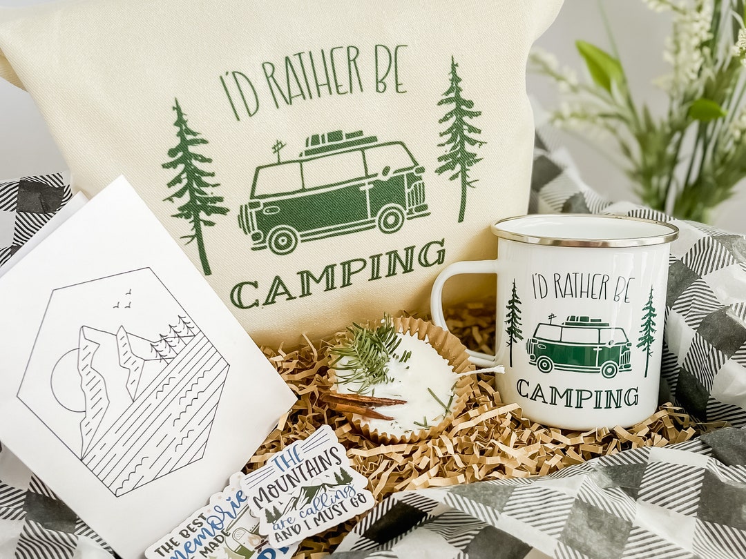 Camper Gifts Van Life Camping Gift Set Nature Tote Bag Fire Starters