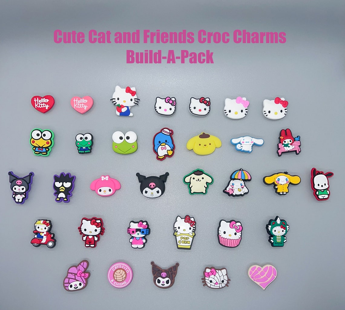 Cute Cat and Friends Croc Charms Build Your Own Croc Charm Etsy