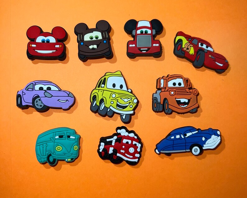 Cars Croc Charms Lightning Car Jibbitz Mcqueen Charm Etsy