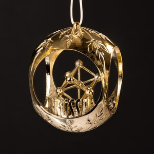 Christmas tree ball Brussels gold ball handmade 6.5 cm Christmas 3D print