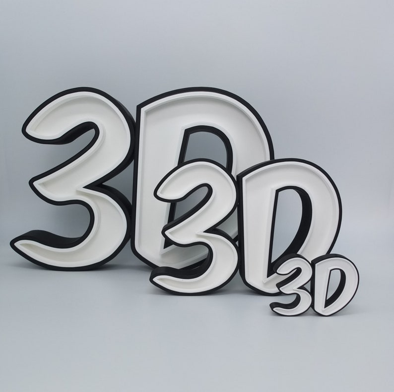 3D Druck Schrift Name Schriftzug individuelle Konfiguration - Etsy.de