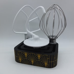 KitchenAid stirring element holder for 3 attachments display storage stowing storage 3D NEW Art Deco style special