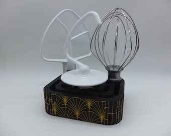 KitchenAid Rührelemente Halter für 3 Aufsätze Aufsteller Aufbewahrung Verstauen Lagern 3D NEU Art Deco Stil Special