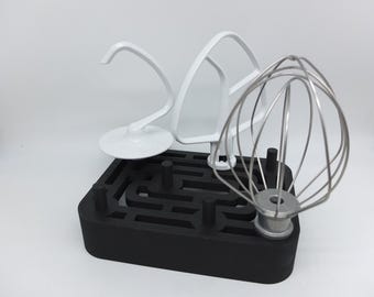 KitchenAid Rührelemente Halter für 7 Ausätze Aufsteller Aufbewahrung Verstauen Lagern 3D NEU
