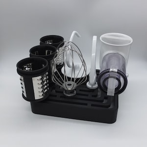KitchenAid attachments holder for standard attachments and grater attachments stand storage stowing storing 3D NEW
