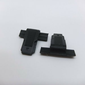 Akai GX 77 Hinge Retaining clip Cover 2 pieces Set 3D black NEW