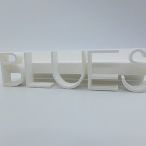 LP Vinyl Records wall mount Wall Mount BLUES Font 3D New Color Selectable