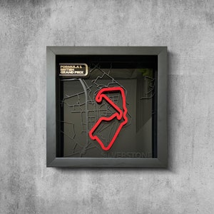 Lijst Silverstone Circuit Map I muurkunst