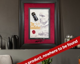 Handmade The Godfather Car Collection, Framed Movie Poster, Lincoln Continental Diecast