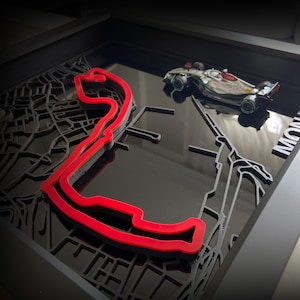 Circuitkaart Monaco en F1-autolijst
