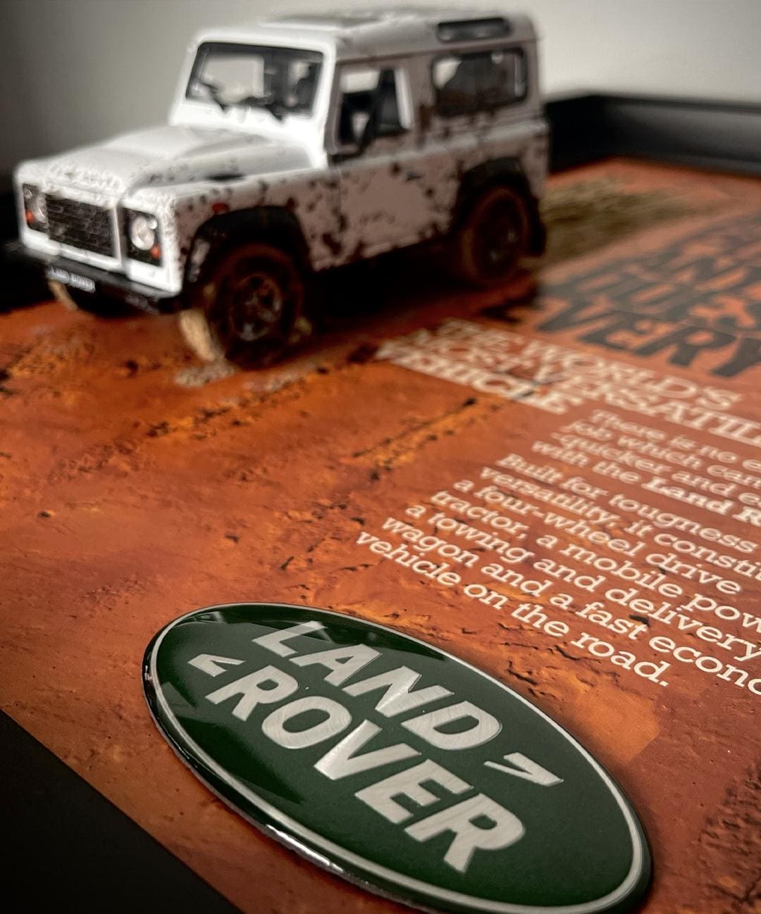 Handmade Land Rover Defender Poster: Diecast Model Car Collection - Etsy