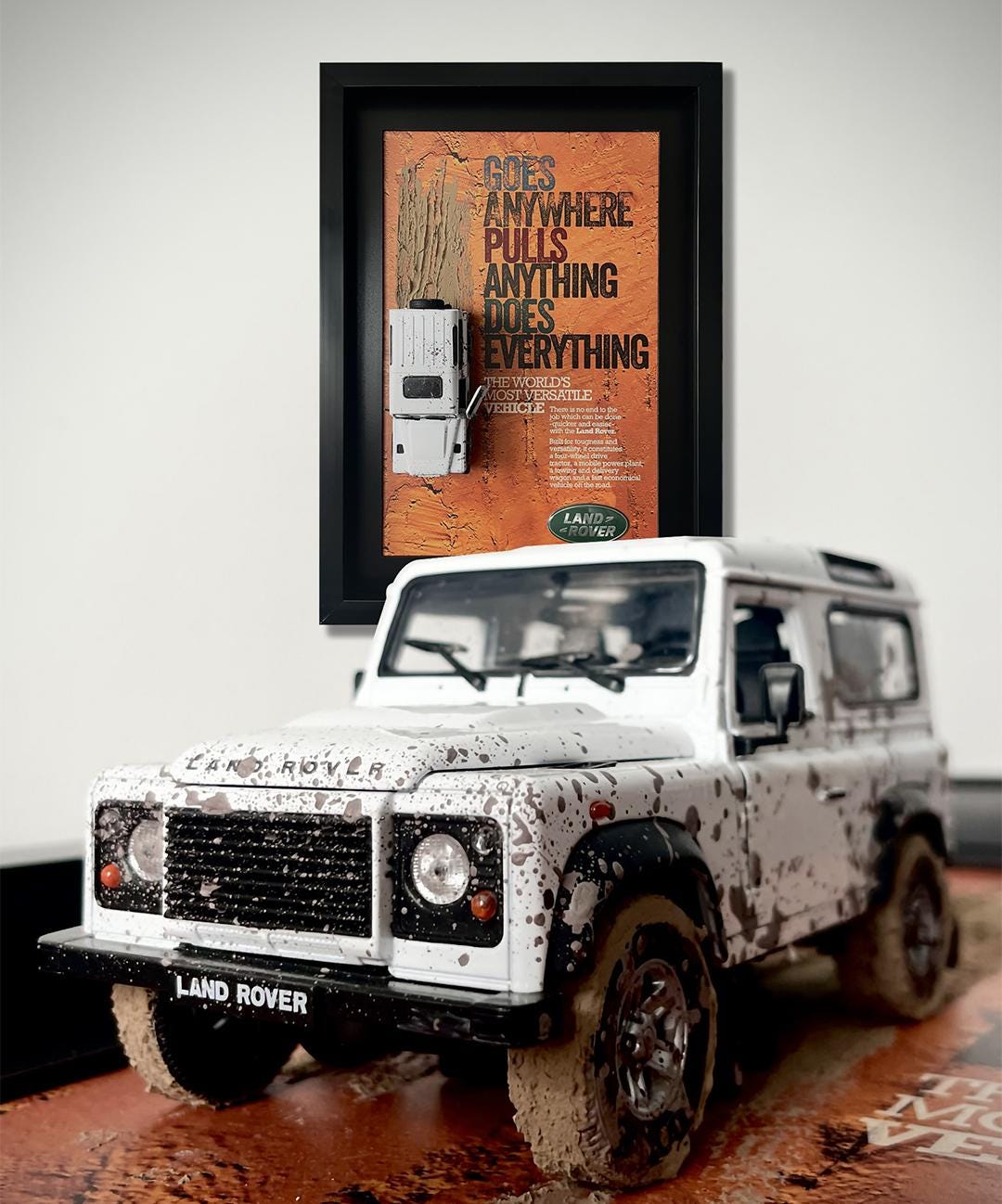 Handmade Land Rover Defender Poster: Diecast Model Car Collection - Etsy
