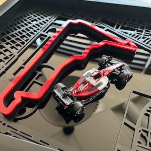 Circuitkaart Mexico en frame F1-auto