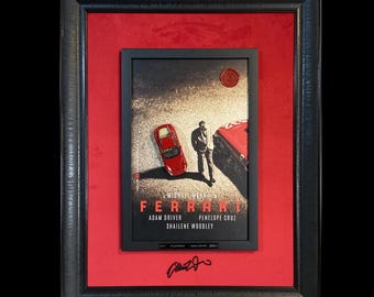 Handmade Ferrari Movie Poster: Framed Diecast Car Wall Art