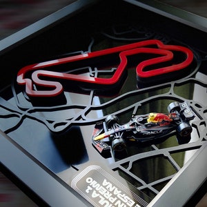 Barcelona Map Map und F1 Auto Rahmen