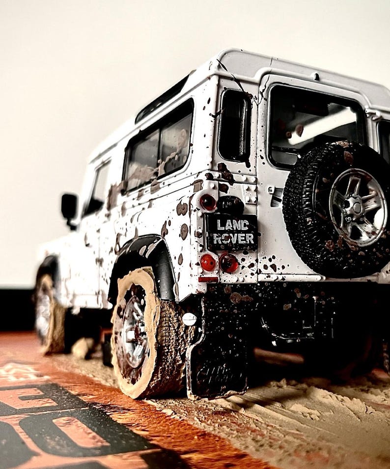 Handmade Land Rover Defender Poster: Diecast Model Car Collection - Etsy