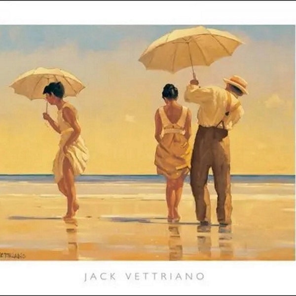 Poster Jack Vettriano "Mad Dogs" stampa su carta prodotta direttamente dall'autore in edizione autorizzata