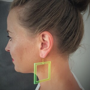 CARRES EVIDES earrings, unique creation, original, looked, pretty, light, customizable