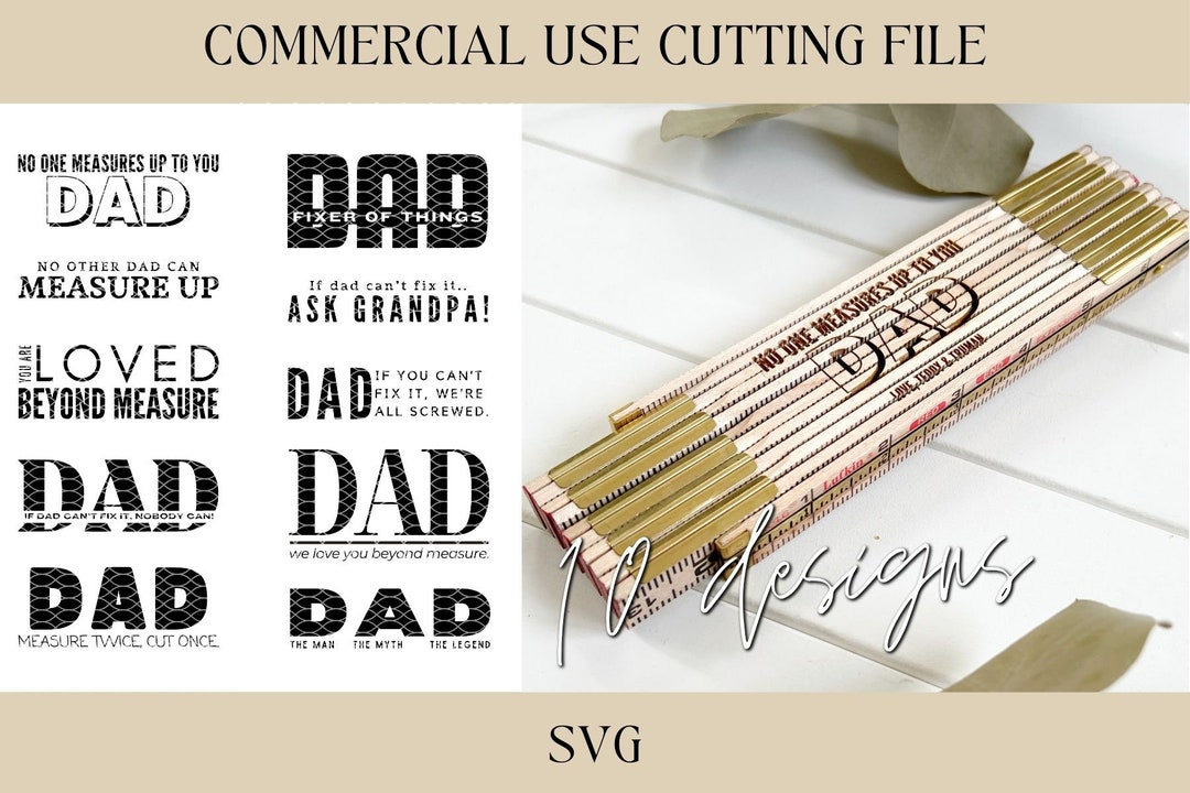 Dad Construction Ruler SVG | Loved Beyond Measure SVG, PNG | Digital ...