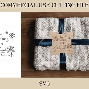 White Christmas Blanket Tag SVG | Raffle Basket SVG | Friend Gifts | Digital Download | Christmas Tag | Laser Ready File