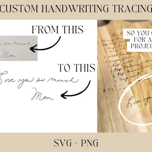 10 語未満の手書きトレース サービス、PNG、SVG、Glowforge ファイル、レーザー ファイル、レーザー対応ファイル、彫刻ファイル、Cricut