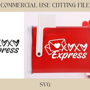 XOXO Express SVG | Valentines Day | Digital Download | Laser File | Happy Mail | Kids Valentines Box | Mailbox Valentines