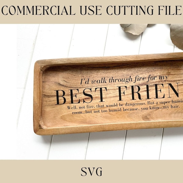 Best Friend Catch All Tray Designs SVG | Key Tray SVG | Digital Download | Laser File | Housewarming | Friend Gift