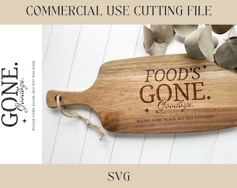 Foods Gone Cutting Board Designs SVG / Vassoio SVG / Download digitale / File laser / Nuova casa / Inaugurazione della casa / Hostess / Tagliere per salumi