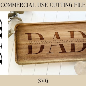 Dad To The World You Are A Father Catch All Tray Designs SVG | Key Tray | Digital Download | Laser File | Fathers Day | Dad Gift