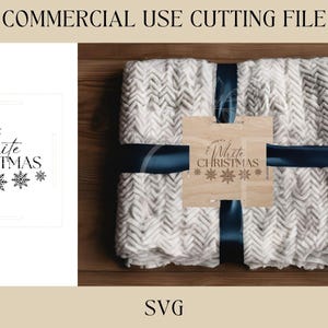 White Christmas Blanket Tag SVG | Raffle Basket SVG | Friend Gifts | Digital Download | Christmas Tag | Laser Ready File
