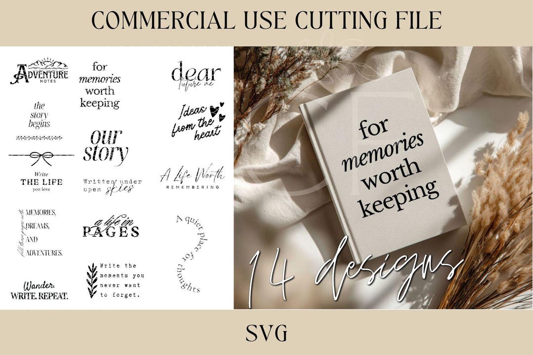 Journal Design Bundle SVG, Diary Design, Digital Download, Laser File ...